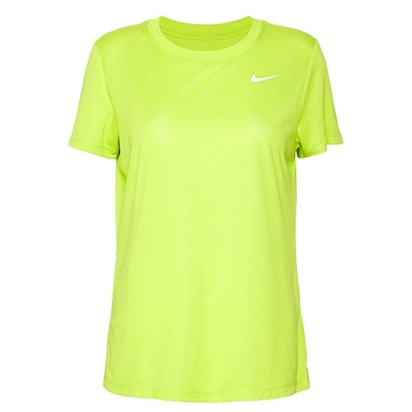 NIKE • Women’s Atomic Green DRI-FIT Legend TEE Crew Athletic Shirt Top - Picture 1 of 5